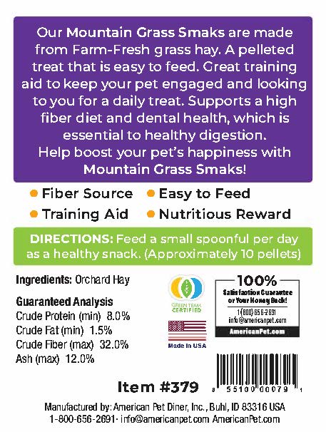 Mountain Grass Smaks Pellet Treat