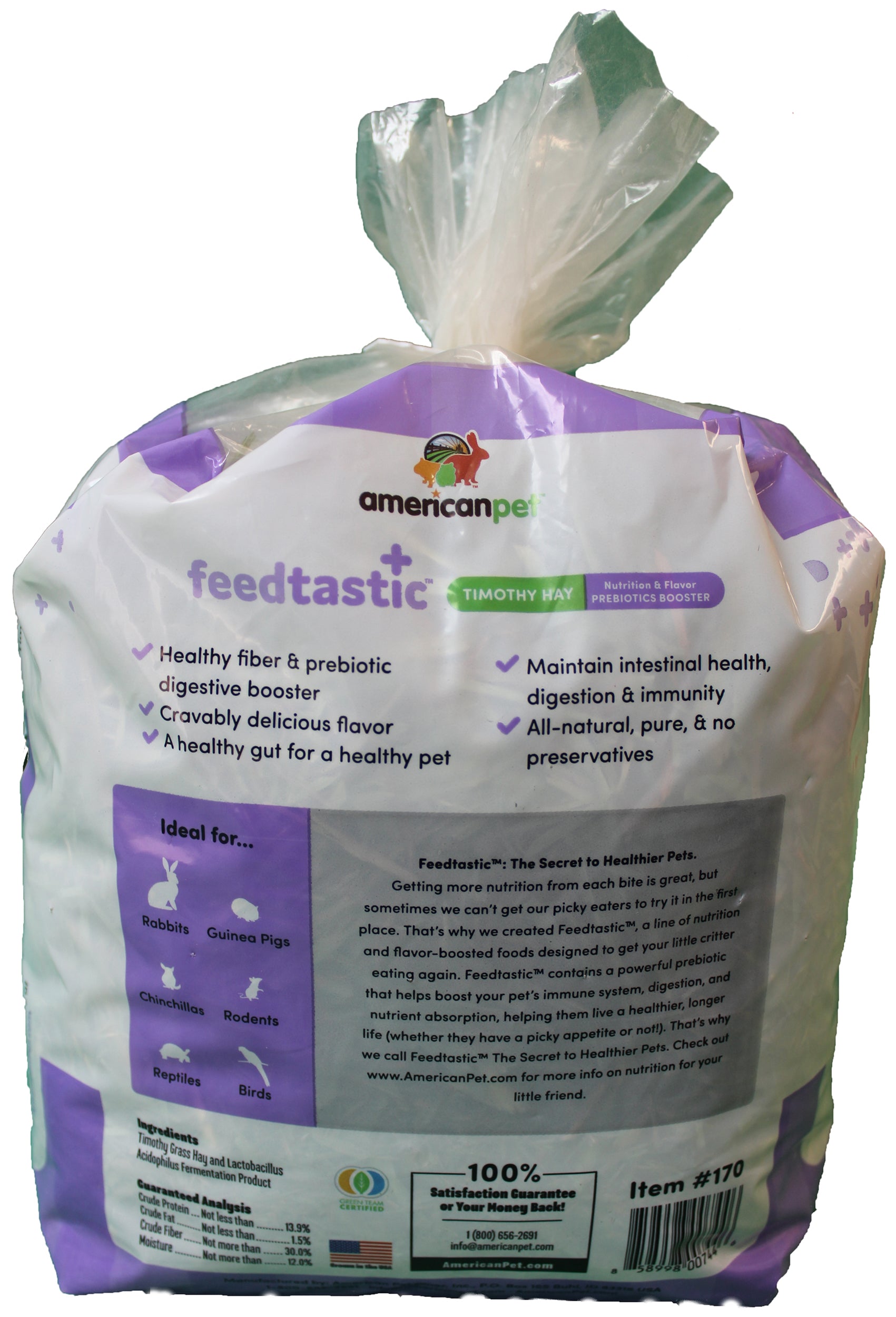 Health Boost - High Fiber 24oz & Feedtastic™ 24oz Timothy hay combo (1) #150 & (1) #170