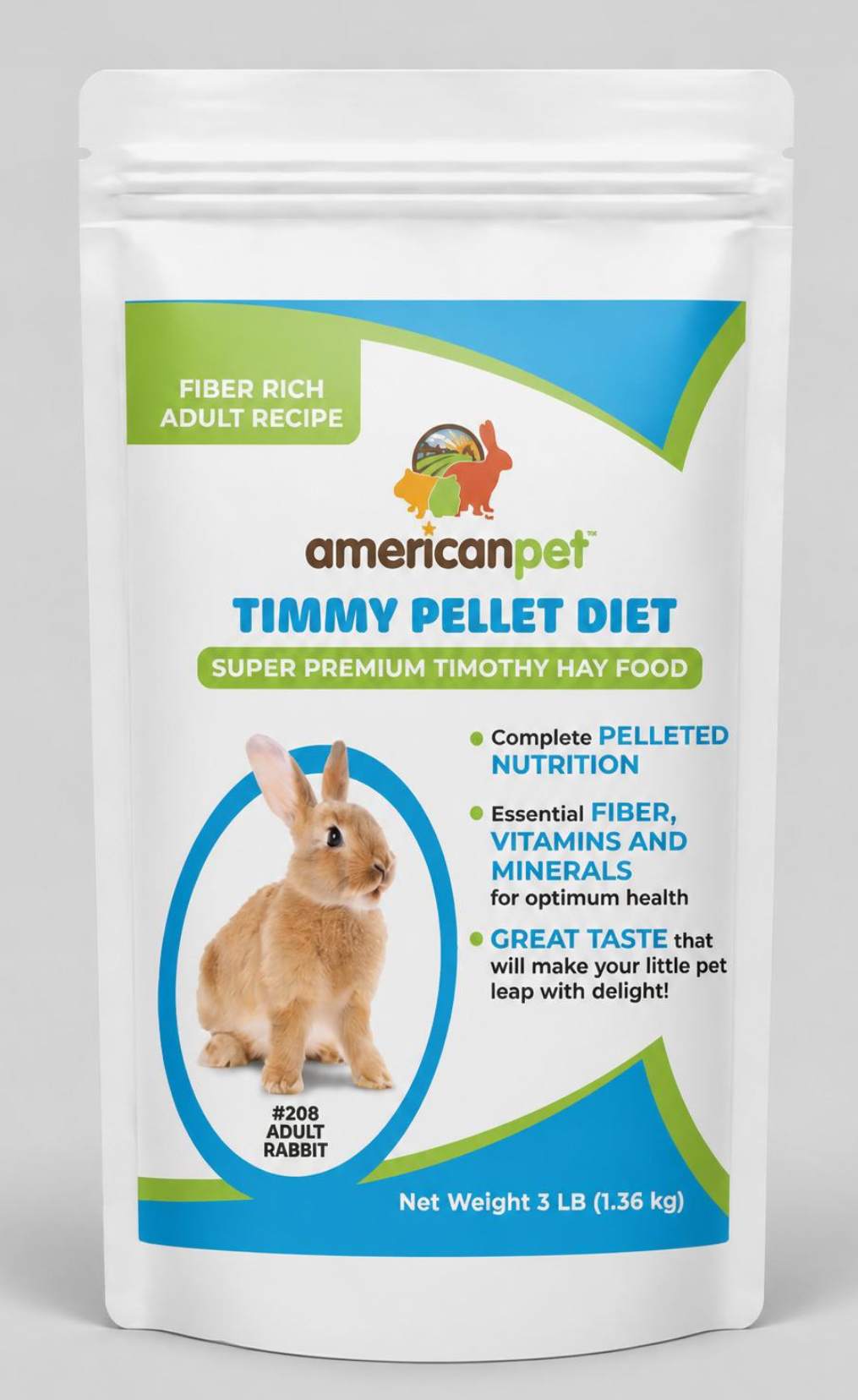 Timmy Rabbit Pellet Food for Adult Rabbits & Small Pets