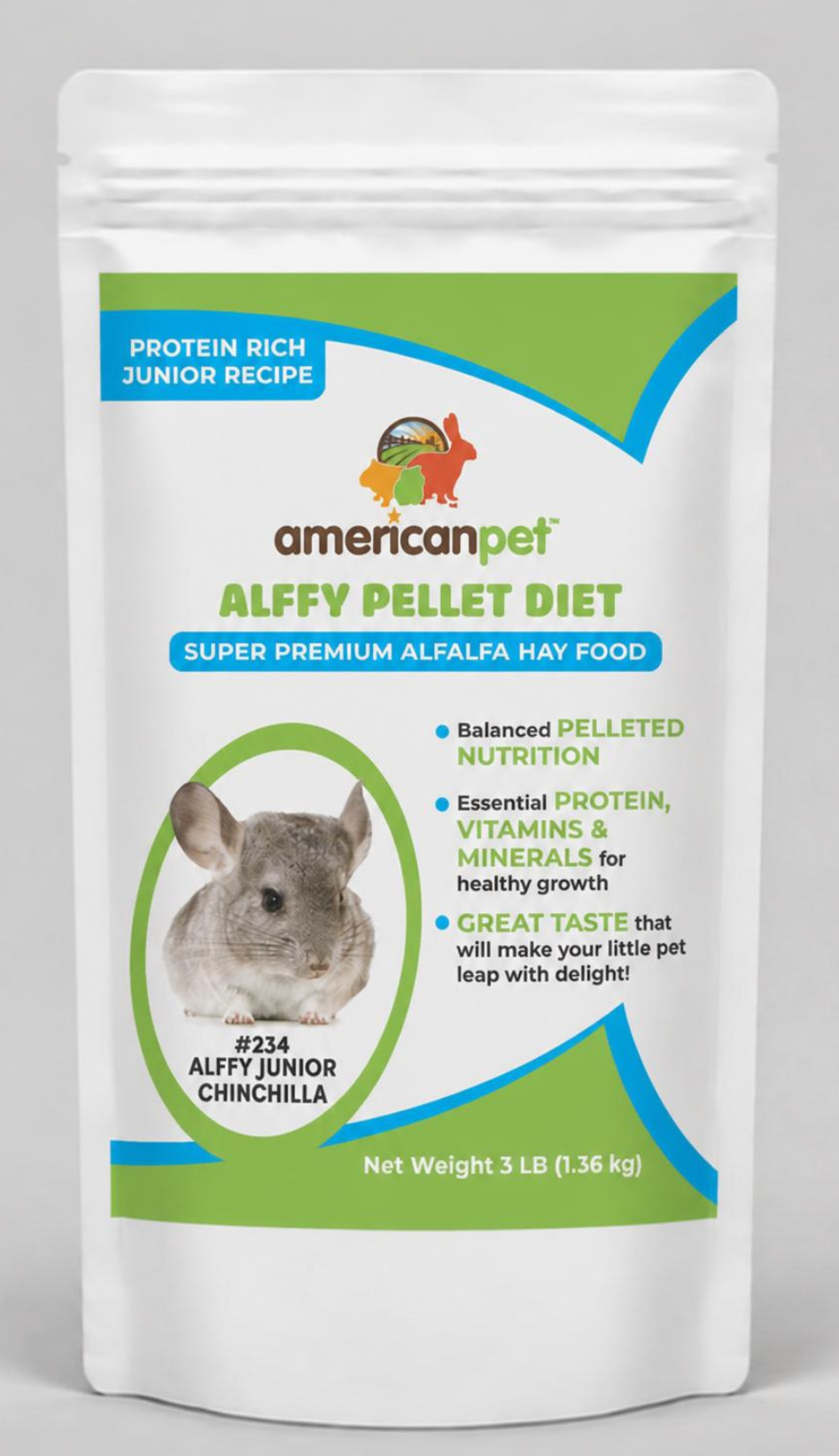 Alffy Chinchilla Diet for Junior & Breeding