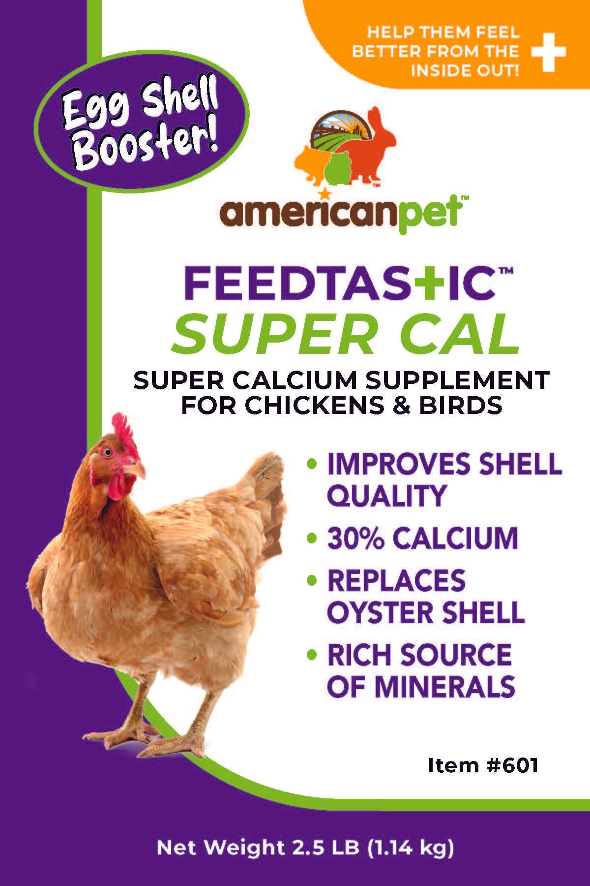 Feedtastic Super Cal - Egg Shell Booster - Calcium Supplement for Chickens & Birds