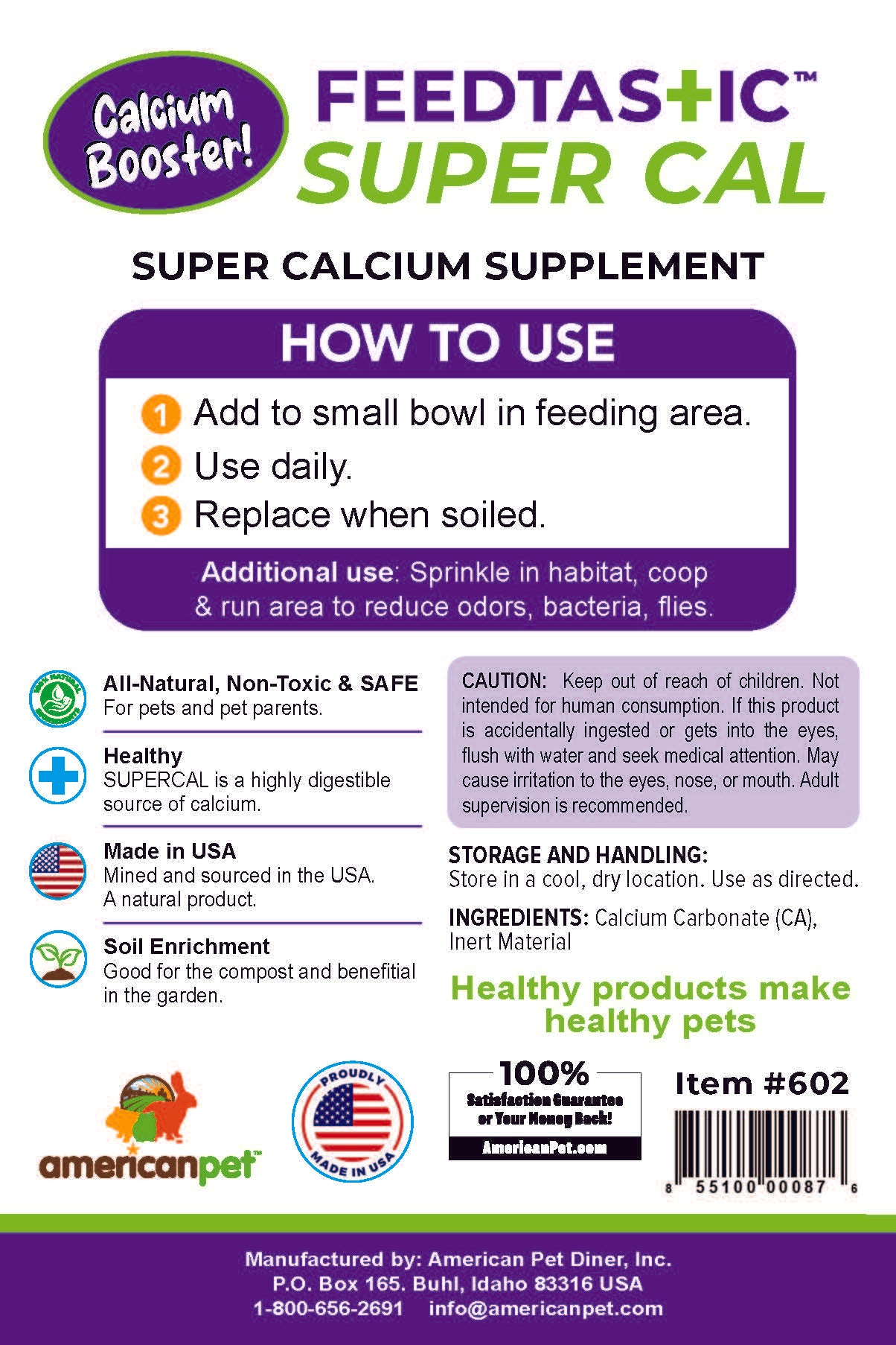 Feedtastic SUPER CAL - Calcium Booster - Calcium Supplement for Chinchilla