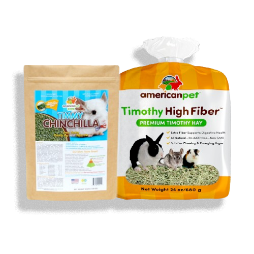 25% Off Timmy Chinchilla and Timothy High Fiber Hay Bundle