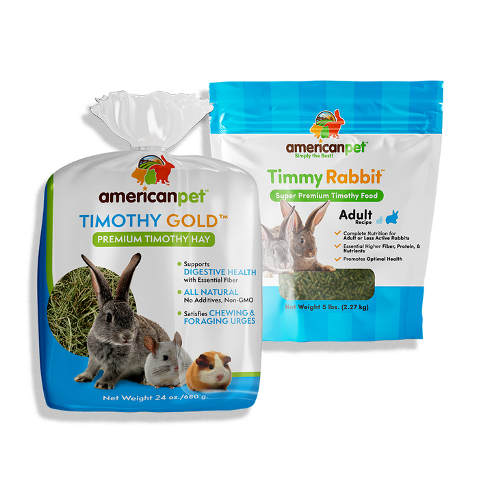 Timmy Rabbit #210 and Timothy Gold Hay #140