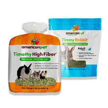 Load image into Gallery viewer, 25% Off Timmy Rabbit 5lb and Timothy High Fiber Hay 5lb Bundle

