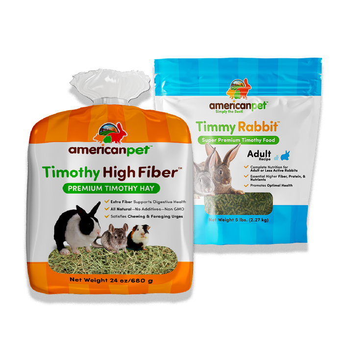 25% Off Timmy Rabbit 5lb and Timothy High Fiber Hay 5lb Bundle