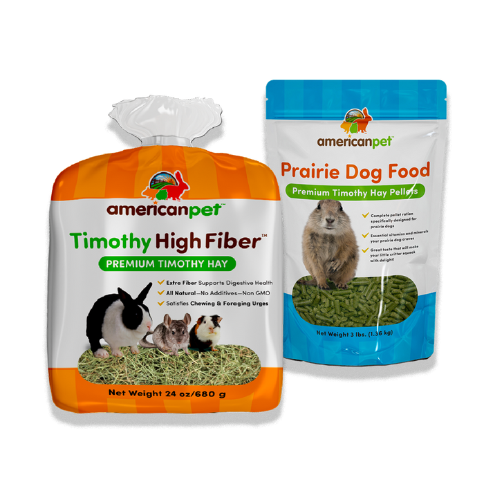 25% Off Prairie Dog Natural and Timothy High Fiber Hay Bundle